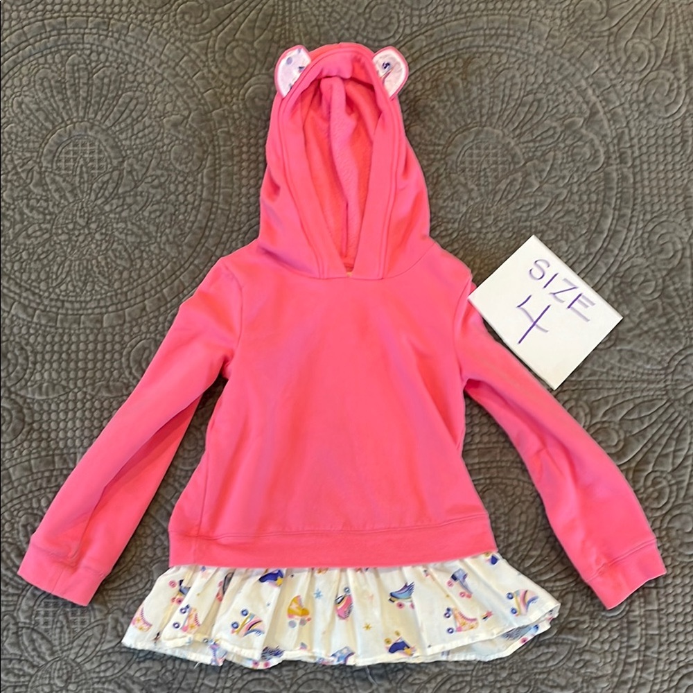 Tucker + Tate Pink Kids Hoodie with Bear Ears